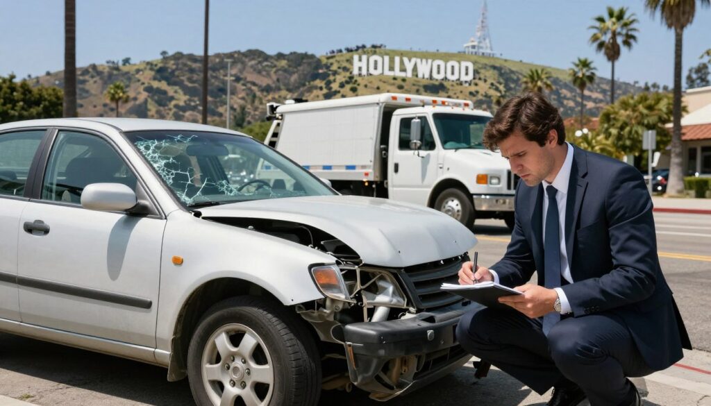 car  after accident repair Hollywood no person in the image