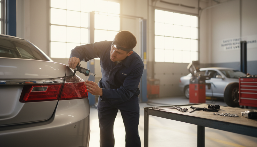 car bumper damage safety inspection